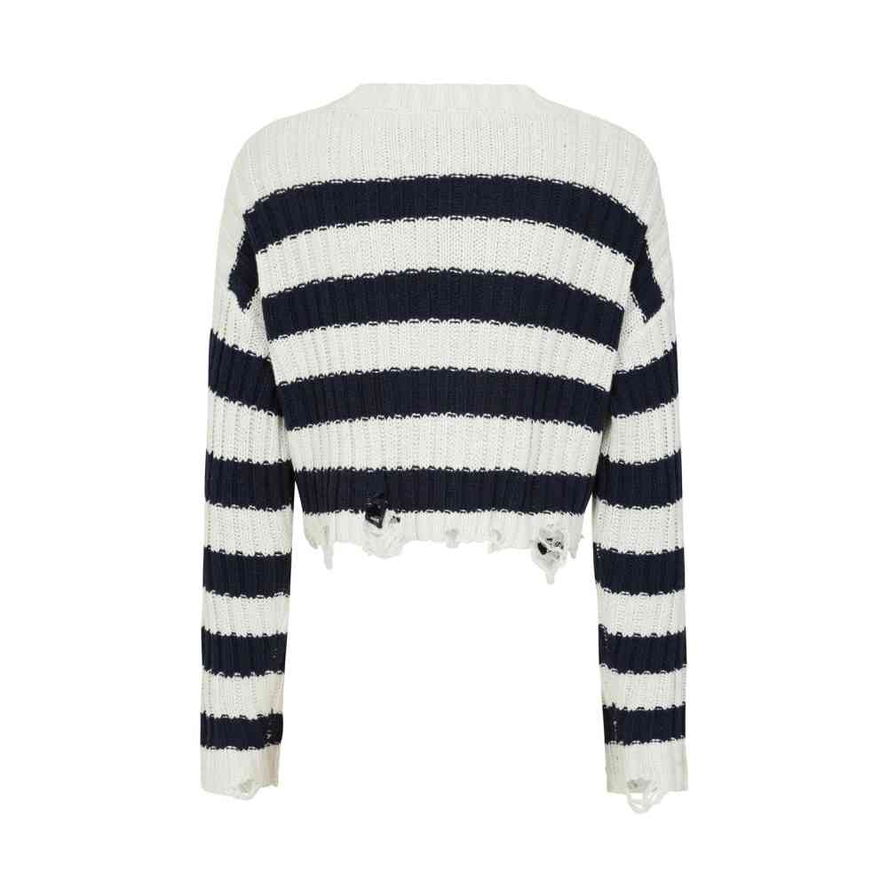 Banned - Astrid Knitted Jumper - Dark blue/White